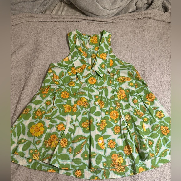 Free People Green and Yellow Floral Dress - Picture 5 of 6